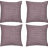 Pack of 4 Fern Rose Soft Pink & White 50x50cm Cushion Covers. Made In Europe.