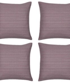 Pack of 4 Fern Rose Soft Pink & White 50x50cm Cushion Covers. Made In Europe.