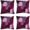 Pack of 4 Giovanni Fuchsia Purple Cushion Cover Made In Europe