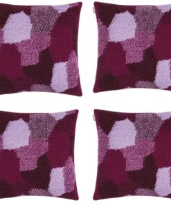 Pack of 4 Giovanni Fuchsia Purple Cushion Cover Made In Europe