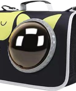 Printed Space Capsule Cat Bag, Large Capacity Crossbody Dog Bag, Universal Pet Bag for All Seasons