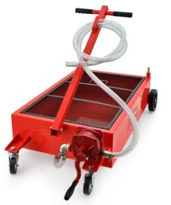 T-REX 76L Low Level Mobile Truck Waste Oil Fluid Drainer Pan, Hand Pump, for Workshop