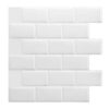 Tiles 3D Peel and Stick Wall Tile Subway White (30 x 30cm x 10 sheets)