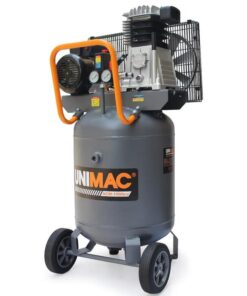 UNIMAC 100L 2.6kW Industrial Air Compressor, 370L/min 116PSI, Brushless Motor, Long Service Life, Certified Vertical Tank, 15A Plug