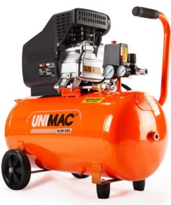 UNIMAC Portable Electric Air Compressor, 50L 3HP Direct Drive, Includes 5pc Air Tool Kit