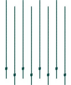 VEVOR 7 Feet Fence Post, 10 Pack U-Channel Heavy Duty Metal Fence Posts, Sturdy Steel Fence Stakes for Garden Yard, Lawn, Farms and Outdoor Wire Fenci