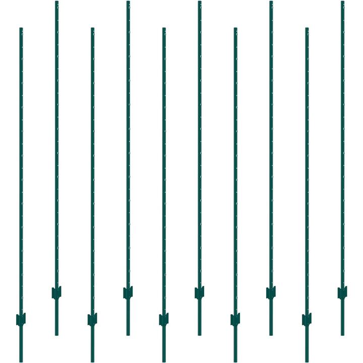 VEVOR 7 Feet Fence Post, 10 Pack U-Channel Heavy Duty Metal Fence Posts, Sturdy Steel Fence Stakes for Garden Yard, Lawn, Farms and Outdoor Wire Fenci