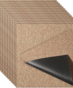 VEVOR Carpet Tiles Reusable, 20"x 20" Carpet Squares With Padding Attached, Soft Padded Carpet Tiles, Easy Install DIY for Bedroom Living Room Indoor