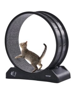 VEVOR Cat Exercise Wheel, 31.5 in, Large Cat Running Wheel with Secure Brake & Carpeted Runway, Quiet Operation Cat Treadmill, Indoor Cats Exerciser W