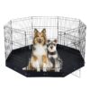 VEVOR Dog Playpen, 8 Pcs 30"H x 24"W Panels Foldable Metal Pet Exercise Pen, Dog Fence Indoor and Outdoor Pen with Door, 600D Oxford Fabric Bottom Pad