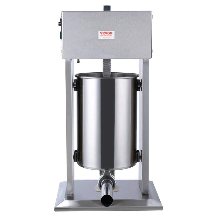 VEVOR Electric Sausage Stuffer, 12 L / 25 LBS Vertical Meat Stuffer, 200W Motor, Stepless Speed Control and Foot Pedal, Made of Food-grade 304 Stainle