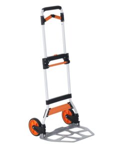 VEVOR Folding Hand Truck, 140 kg Load Capacity, Aluminum Portable Cart, Convertible Hand Truck and Dolly with Telescoping Handle and PP+TPR Wheels, Ul