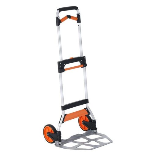 VEVOR Folding Hand Truck, 140 kg Load Capacity, Aluminum Portable Cart, Convertible Hand Truck and Dolly with Telescoping Handle and PP+TPR Wheels, Ul