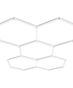 VEVOR Hexagon Garage Lights, 26400LM, 6500K 5 Grid Systems Honeycomb Hexagonal Garage LED Lights, DIY Cool White Car Detailing Garage Ceiling Lighting