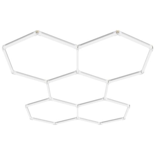 VEVOR Hexagon Garage Lights, 26400LM, 6500K 5 Grid Systems Honeycomb Hexagonal Garage LED Lights, DIY Cool White Car Detailing Garage Ceiling Lighting