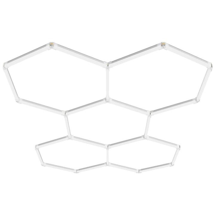VEVOR Hexagon Garage Lights, 26400LM, 6500K 5 Grid Systems Honeycomb Hexagonal Garage LED Lights, DIY Cool White Car Detailing Garage Ceiling Lighting