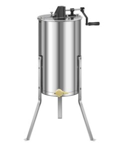 VEVOR Honey Extractor, 2 Frame Manual Honey Spinner with Transparent Lid, Stainless Steel Honeycomb Drum Spinner with Height Adjustable Stand, Honeyco