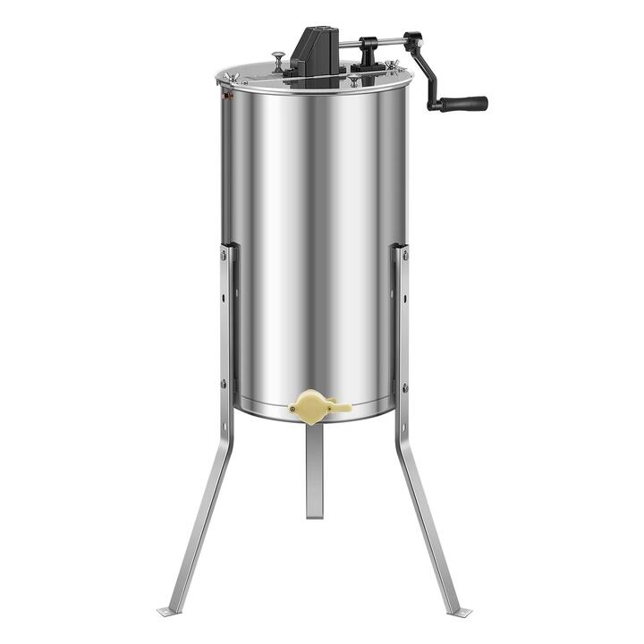 VEVOR Honey Extractor, 2 Frame Manual Honey Spinner with Transparent Lid, Stainless Steel Honeycomb Drum Spinner with Height Adjustable Stand, Honeyco