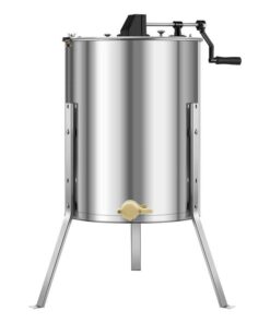 VEVOR Honey Extractor, 4/8 Frame Manual Honey Spinner with Transparent Lid, Stainless Steel Honeycomb Drum Spinner with Height Adjustable Stand, Honey