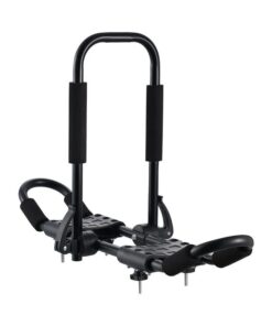VEVOR Kayak Roof Rack 1 Pair J-Bar, Soft Roof Rack, Top Mount Tie Down, Carrier for kayak, Surf Board, Canoe, SUP, Ski Board, Mount on Car, SUV, Truck
