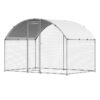 VEVOR Metal Chicken Coop, 9.8x6.5x6.5ft Large Walk-in Chicken Runs with Cover, Doom Roof Hen House Enclosure with Security Lock, Outdoor Duck Rabbit C