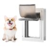 VEVOR Pet Door, 31.2 x 43.5 cmMetalFrame with Lock and3-Flap System, Weatherproof Doggy Door, Easy to Install in Interior or Exterior Walls, Pet Door