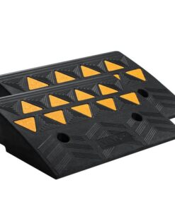 VEVOR Rubber Curb Ramp 2 Pack, 12.7 cm Rise Height Heavy-Duty 15 tons Load Capacity Threshold Ramps, Driveway Ramps with Stable Grid Structure for Car