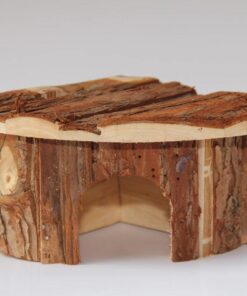 2 X YES4PETS Natural Wooden Hamster Mouse Gerbil Playground Rats Pets Toys Play Small Birds House Garden Decor