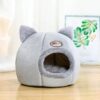 2024 Cat House Bed Soft Washable Grey 36cm