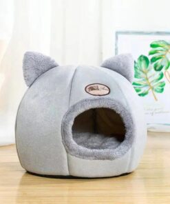 2024 Cat House Bed Soft Washable Grey 36cm