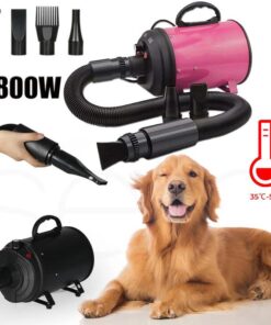 2800W Dog Dryer High Velocity Pet Dog Pet Blow Dryer Adjustable Speed 4 Nozzles