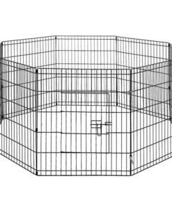 30" 8 Panel Pet Dog Playpen Puppy Exercise Cage Enclosure Fence Play Pen