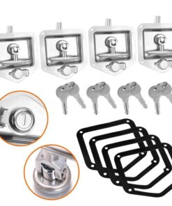 4-Piece T Handle Locks Tool Box With Keys Stainless Steel Trailer Camper Truck