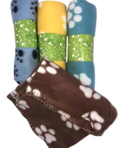 4 X Pet Blanket Dog Cat Rug Puppy Kitten Washable Soft Warmth Fleece 100 X 70 CM