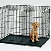 42' Collapsible Metal Dog Puppy Crate Cat Rabbit Cage With Divider