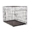 4Paws Dog Cage Pet Crate Cat Puppy Metal Cage ABS Tray Foldable Portable Black - 30" - Black