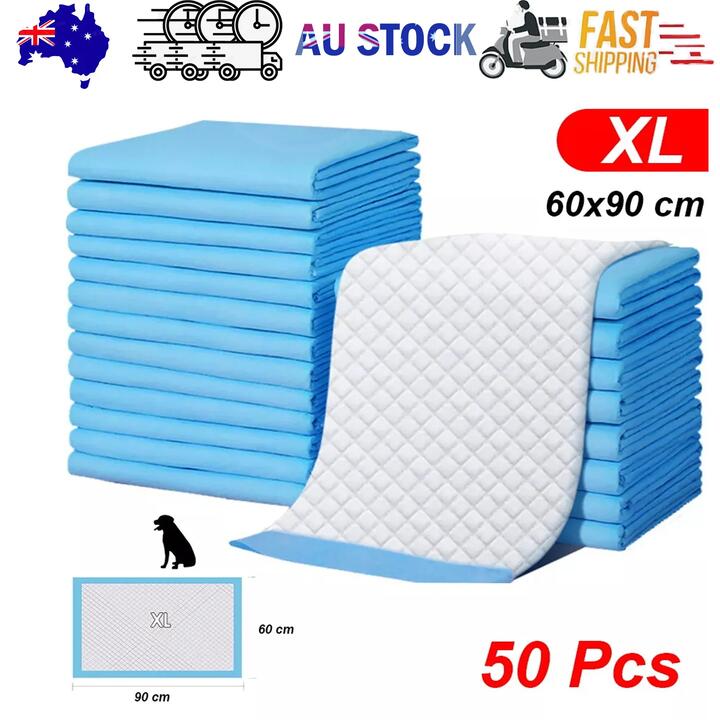 50pcs Pet Training Pads Puppy Toilet Dog Pee Indoor 60x90cm Super Absorbent
