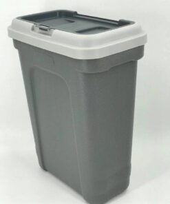 55cm 45L Pets Dogs Puppy Food Storage Storer Container w/ Scoop GRY