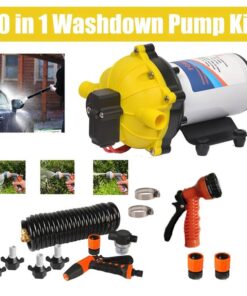 6.6GPM Washdown Pump Kit 12V Wash Pump w/ Hose Nozzle For Caravan RV Marine Boat