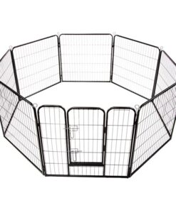 8 Panel Heavy Duty Pet Dog Playpen Puppy Exercise Fence Enclosure Cage