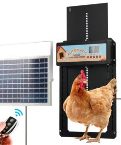 Automatic Chicken Coop Door Solar/Battery/AC 6W Aluminum Copper