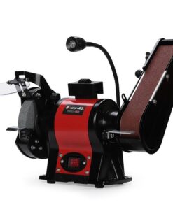 BAUMR-AG Bench Grinder and Belt Sander Combo, 150mm Grinding Disc, 50 x 686mm Linisher, Brushless Motor, Worklight