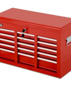 BULLET PRO 9 Drawer Tool Box Chest, Organiser Mechanic Garage Storage Toolbox Set - Red