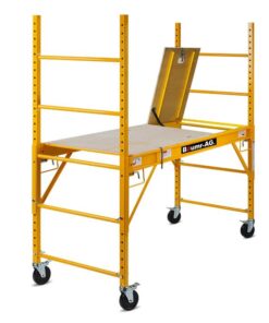 Baumr-AG Adjustable Mobile Scaffolding, 450kg Capacity, with Trapdoor Hatch