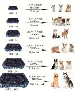 Blue Pet Dog Bed Sofa Mat for All Sizes