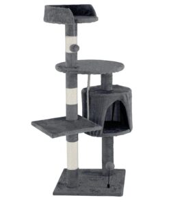 Cat Tower Tree Scratching Post Dark Grey Condo 112cm