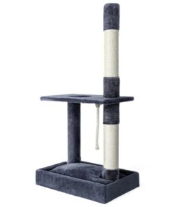 Cat Tree 102cm Scratching Post Tower Scratcher Condo House Board Grey