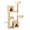 Cat Tree 141cm Tower Scratching Post Scratcher Wood Bed Condo Toys House Ladder