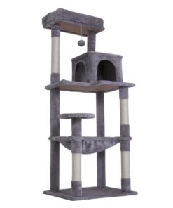 Cat Tree Multi Level Sisal Scratcher CATOPIA 143cm Condo House Tower GREY