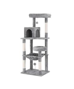 Cat Tree Tower Scratching Post Scratcher 143cm Condo House Trees Grey